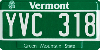 VT license plate YVC318