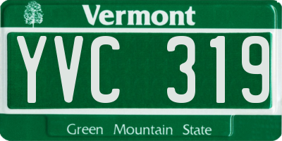 VT license plate YVC319