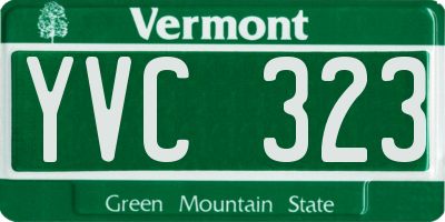 VT license plate YVC323