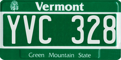 VT license plate YVC328