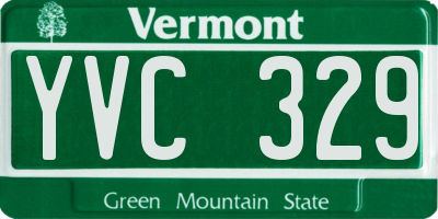 VT license plate YVC329