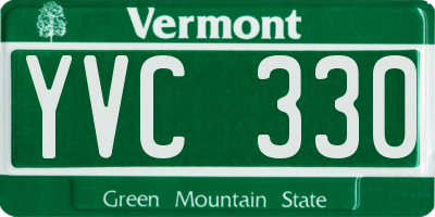 VT license plate YVC330