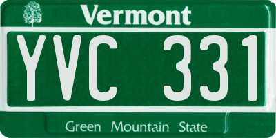 VT license plate YVC331