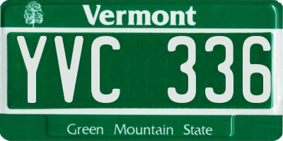 VT license plate YVC336