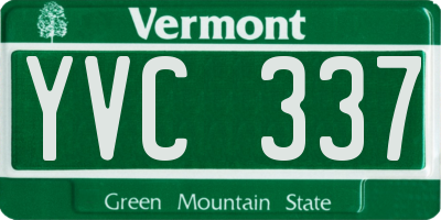VT license plate YVC337