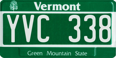 VT license plate YVC338