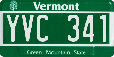 VT license plate YVC341