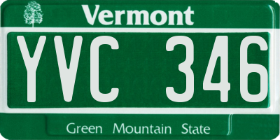 VT license plate YVC346