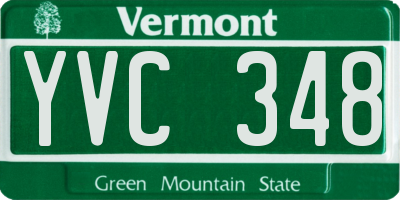 VT license plate YVC348