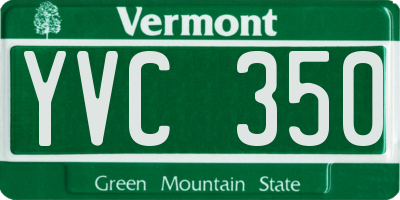 VT license plate YVC350