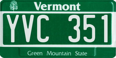 VT license plate YVC351