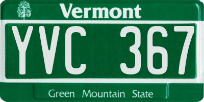 VT license plate YVC367
