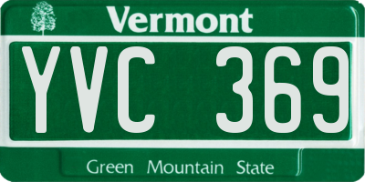 VT license plate YVC369