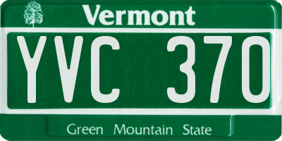 VT license plate YVC370