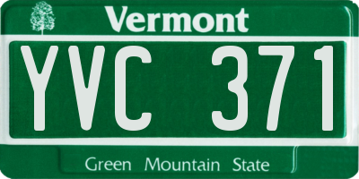 VT license plate YVC371