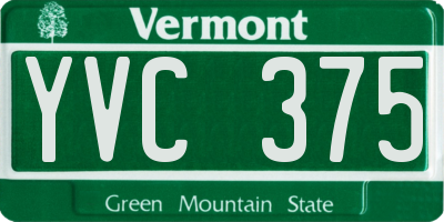 VT license plate YVC375