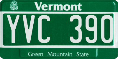 VT license plate YVC390