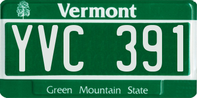 VT license plate YVC391