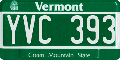 VT license plate YVC393