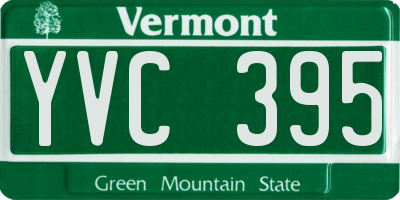 VT license plate YVC395