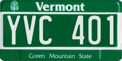 VT license plate YVC401