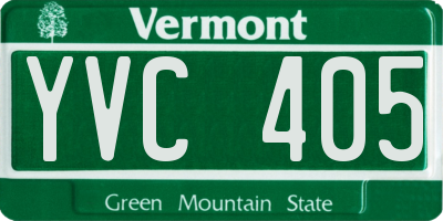 VT license plate YVC405