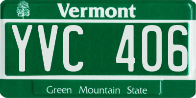 VT license plate YVC406