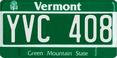 VT license plate YVC408