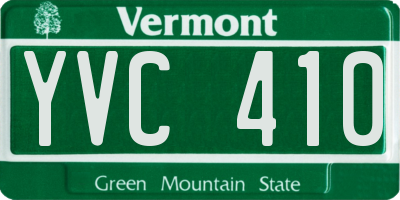 VT license plate YVC410