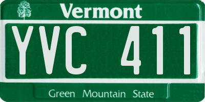 VT license plate YVC411