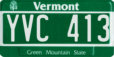 VT license plate YVC413