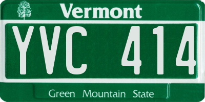 VT license plate YVC414