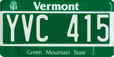 VT license plate YVC415