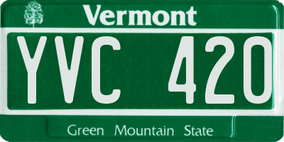 VT license plate YVC420
