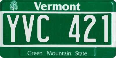 VT license plate YVC421