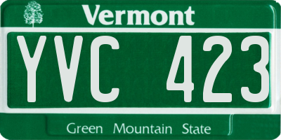 VT license plate YVC423