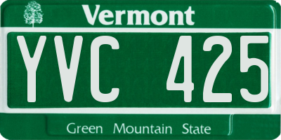 VT license plate YVC425