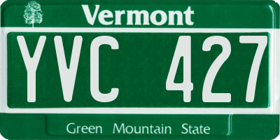 VT license plate YVC427