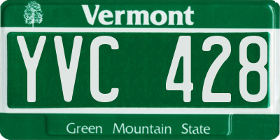 VT license plate YVC428