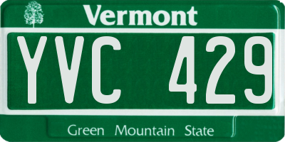 VT license plate YVC429