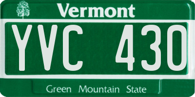 VT license plate YVC430