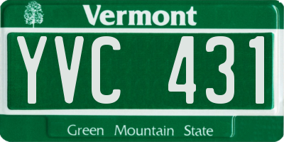 VT license plate YVC431