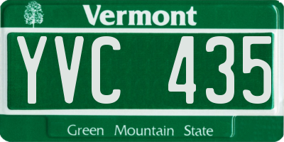 VT license plate YVC435