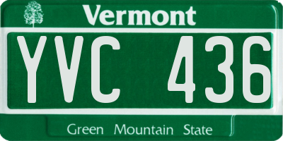 VT license plate YVC436