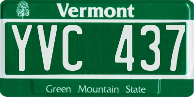 VT license plate YVC437