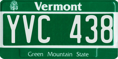 VT license plate YVC438