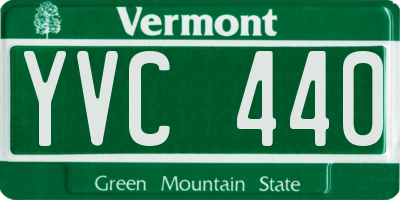 VT license plate YVC440