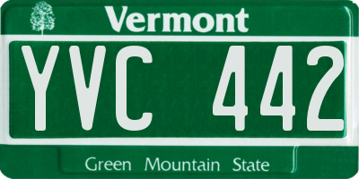 VT license plate YVC442