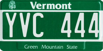 VT license plate YVC444