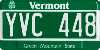 VT license plate YVC448